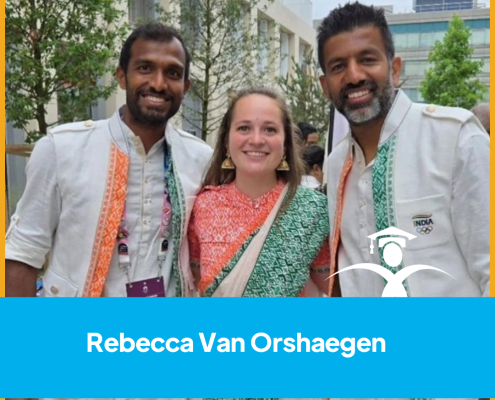 Rebecca op de olympische spelen met team India