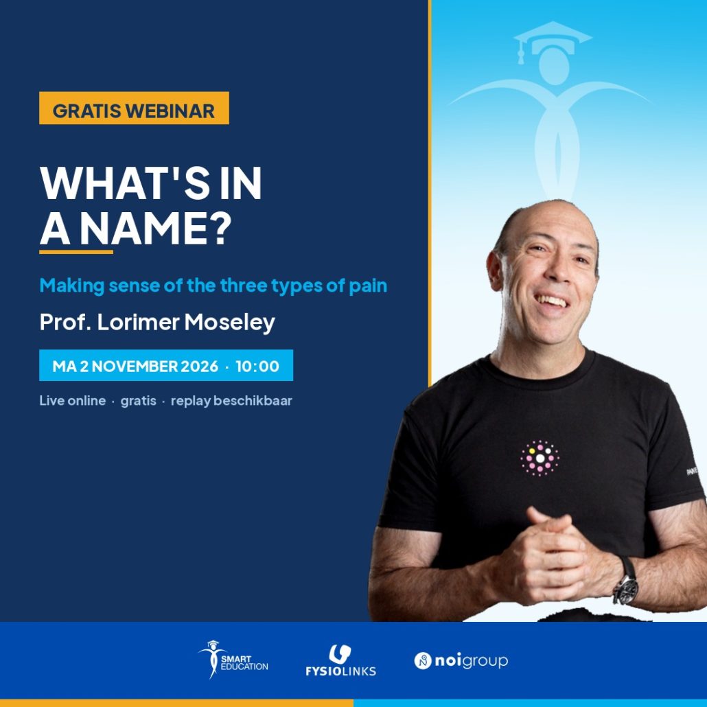 Gratis webinar met Prof. Lorimer Moseley: what's in a name?